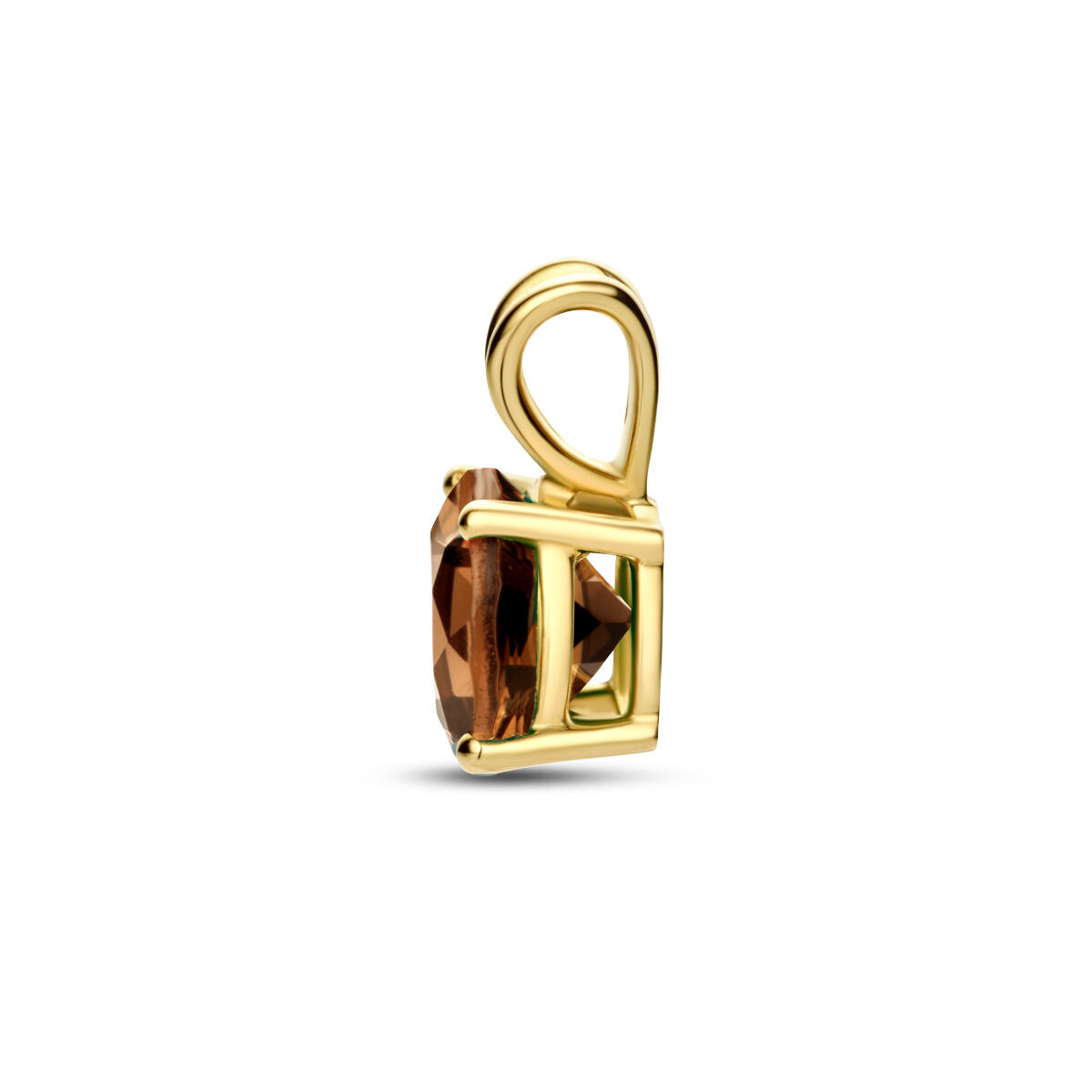 14K geelgoud hanger rookkwarts 4026972 - PansiteNederland.nl
