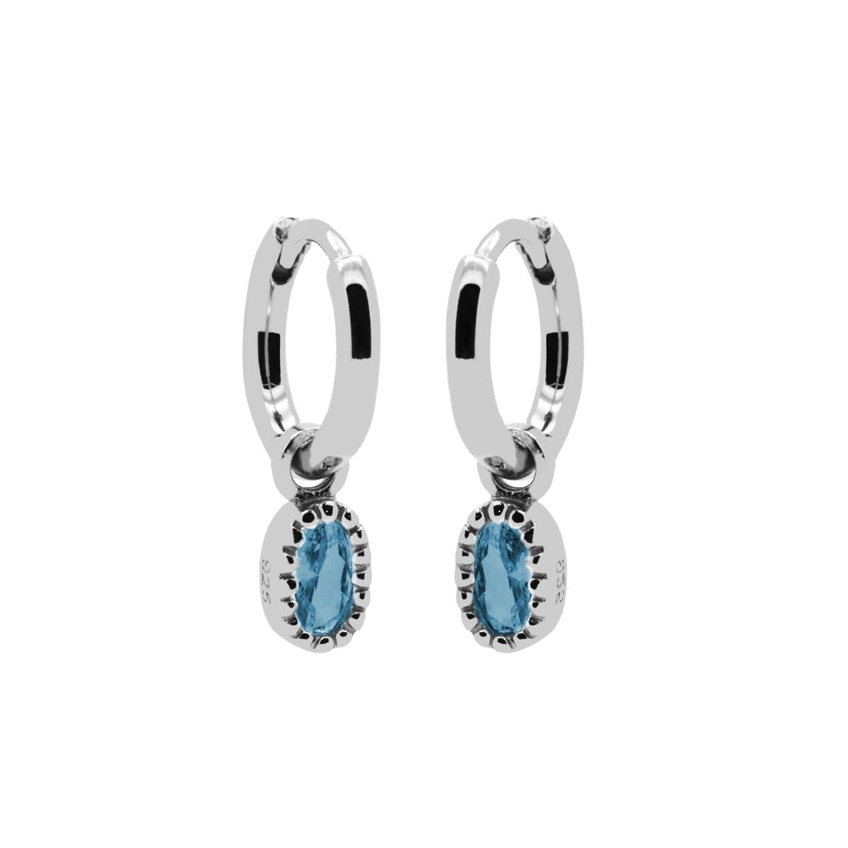 Karma Hinged Hoops Lauren Sieraad Blauw oorbellen