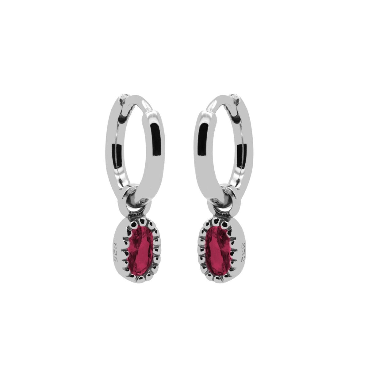 Karma Hinged Hoops Lauren Sieraad Rood oorbellen