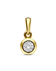 14K geelgouden hanger zirkonia 11 mm - 4034908 - PansiteNederland.nl