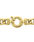 14K geelgoud collier gourmette 9 mm 45 cm met groot springslot 4018064