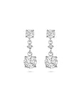 Zilveren gerhodineerde oorhangers zirkonia 18 mm - 1341713