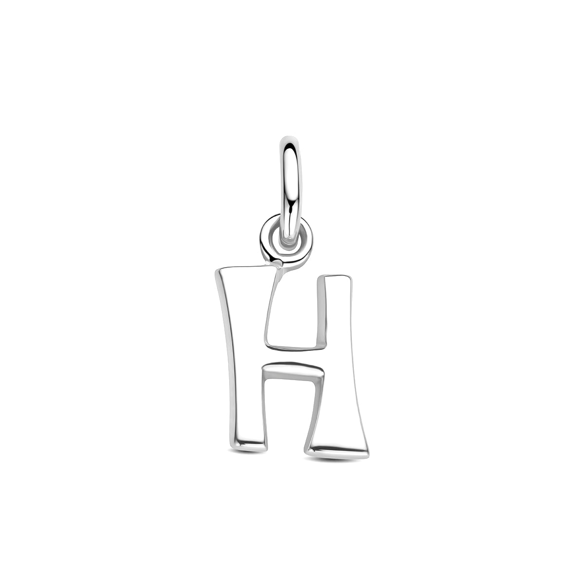 Hanger letter H 12 mm zilver #Letter_H
