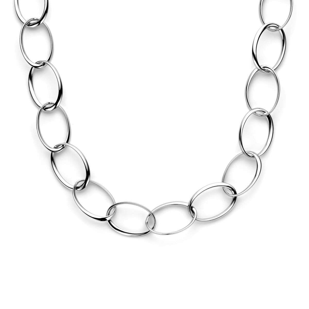 Fantasy Collection Collier 23 mm 48 + 3 cm zilver gerhodineerd