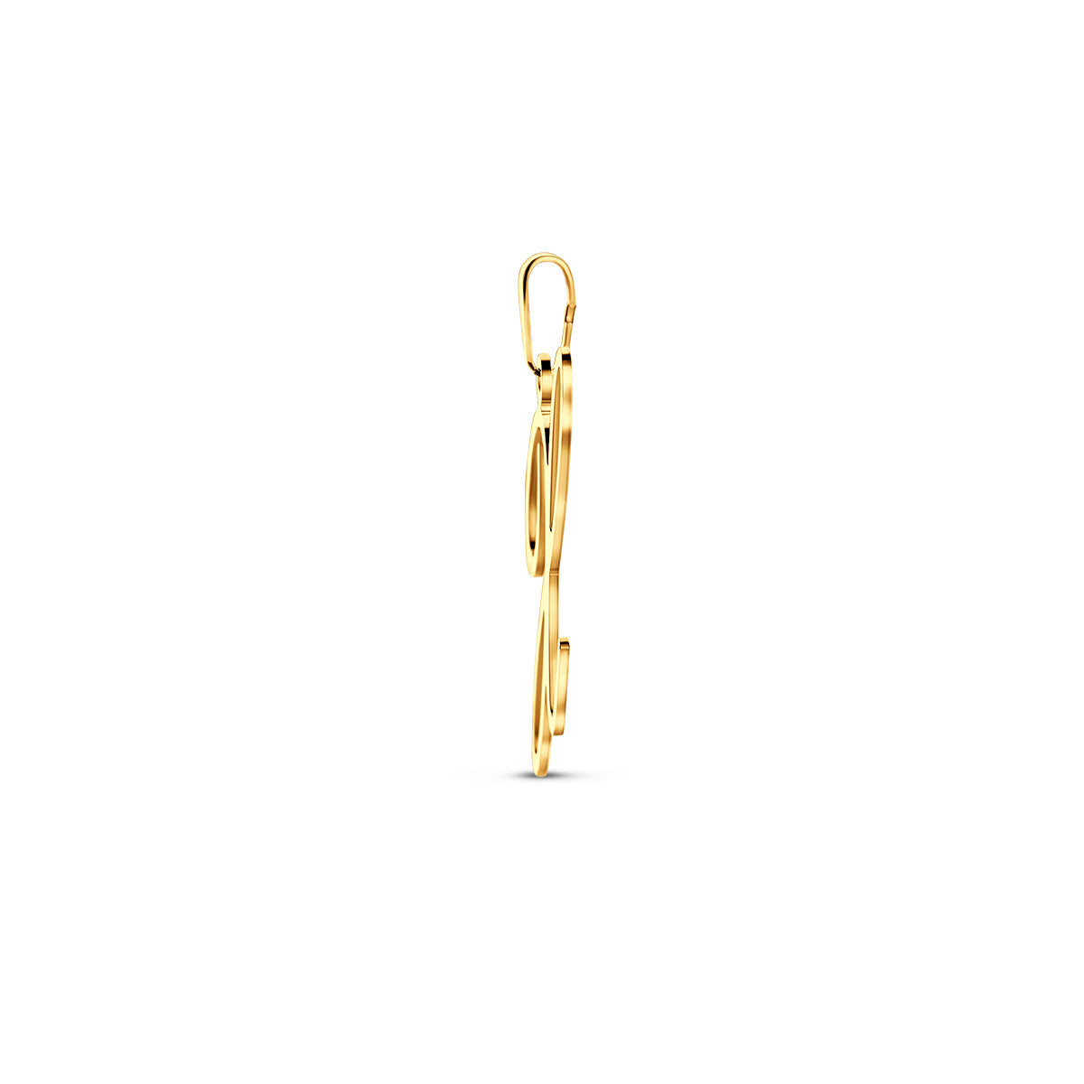 Hanger sierletter X 25,5 mm 14K geelgoud #Letter_X