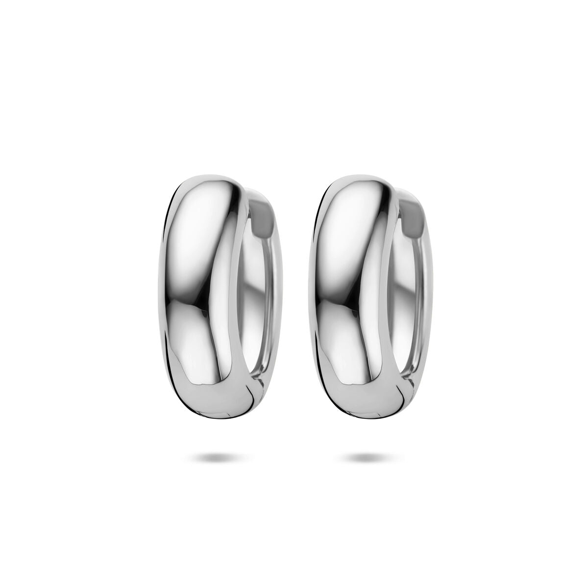 Zilveren gerhodineerde klapoorringen 20 mm - 1341307