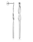Zilveren gerhodineerde oorhangers schakel 60 mm - 1341603 - PansiteNederland.nl