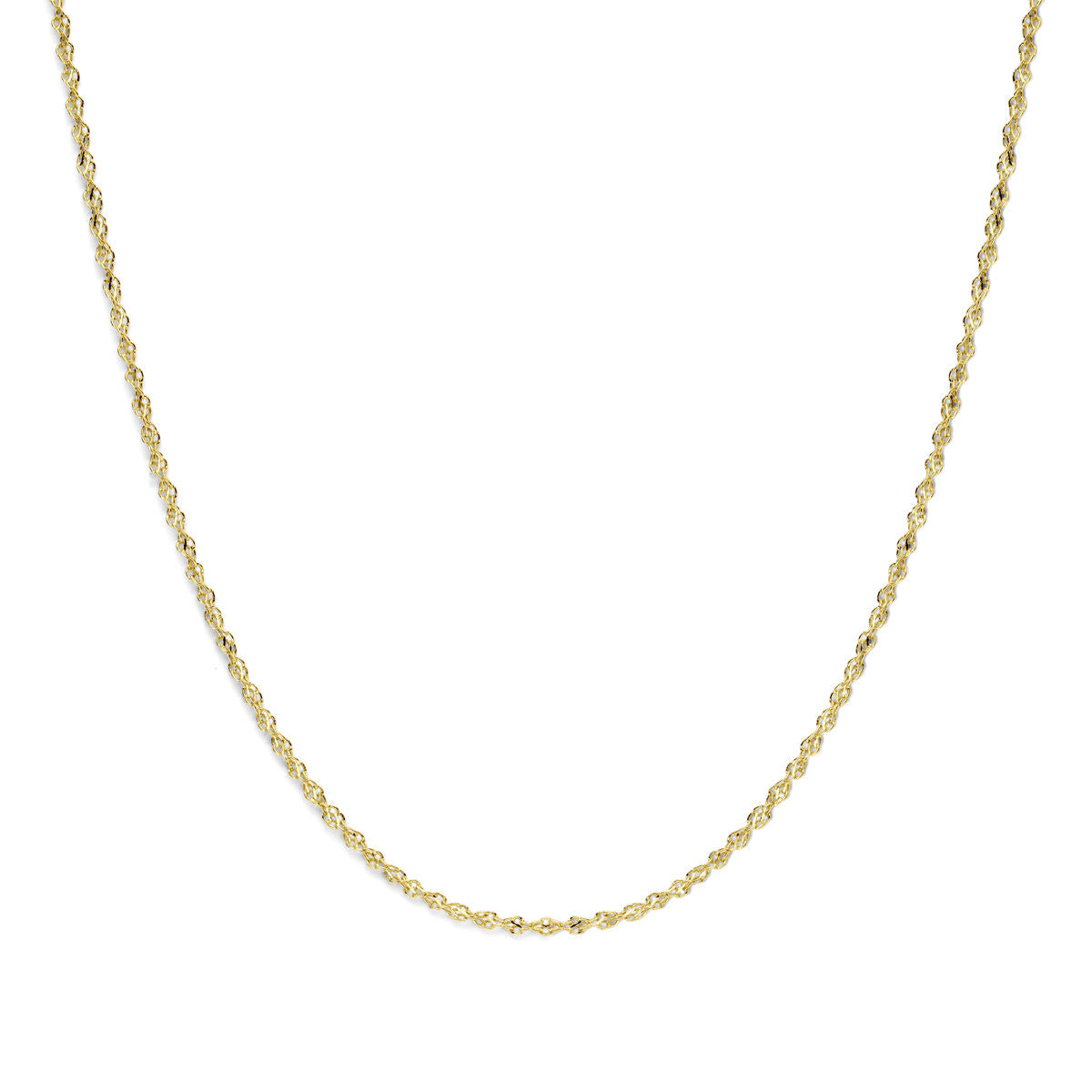 Fantasy Collection Collier massief 3,2 mm 45 cm Silgold (geel met zilverkern)