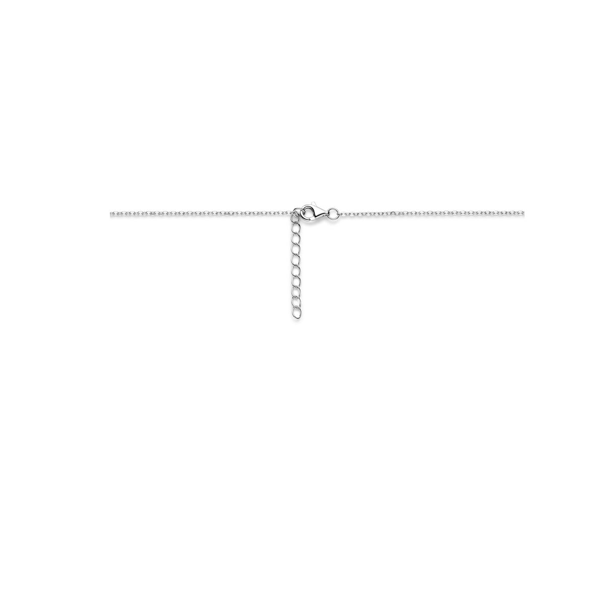 Fantasy Collection Collier zirkonia 42 + 3 cm zilver gerhodineerd
