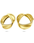 Zilveren vergulde geel klapoorringen zirkonia poli/mat 21,5 mm 1 micron - 2104068