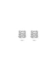 Zilveren gerhodineerde oorknoppen zirkonia 4,5 mm - 1341544