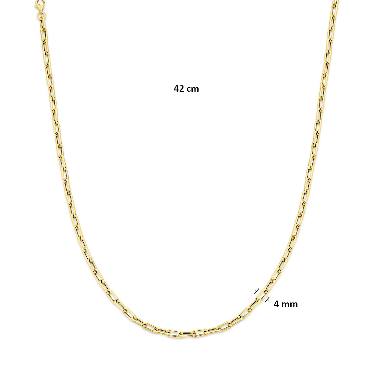 Fantasy Collection Collier 4 mm 42 cm 14K geelgoud