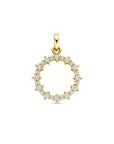 14K geelgouden hanger diamant 0.25ct 18 mm - 4033631 - PansiteNederland.nl