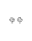 Zilveren gerhodineerde oorknoppen zirkonia 6 mm - 1341360