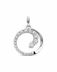 Zilveren gerhodineerde hanger zirkonia 20 mm - 1341829 - PansiteNederland.nl
