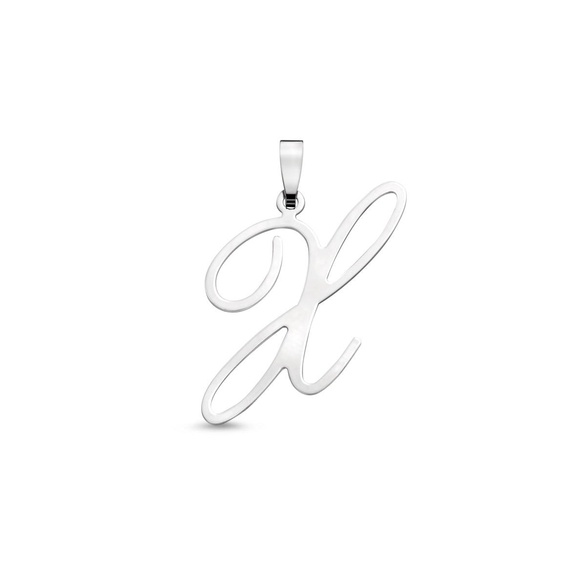 Hanger sierletter X 25,5 mm zilver #Letter_X