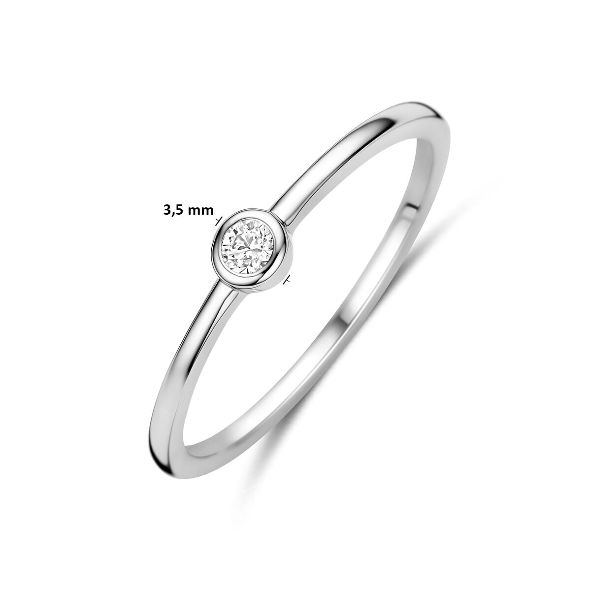 Ring zirkonia zilver gerhodineerd 1343644