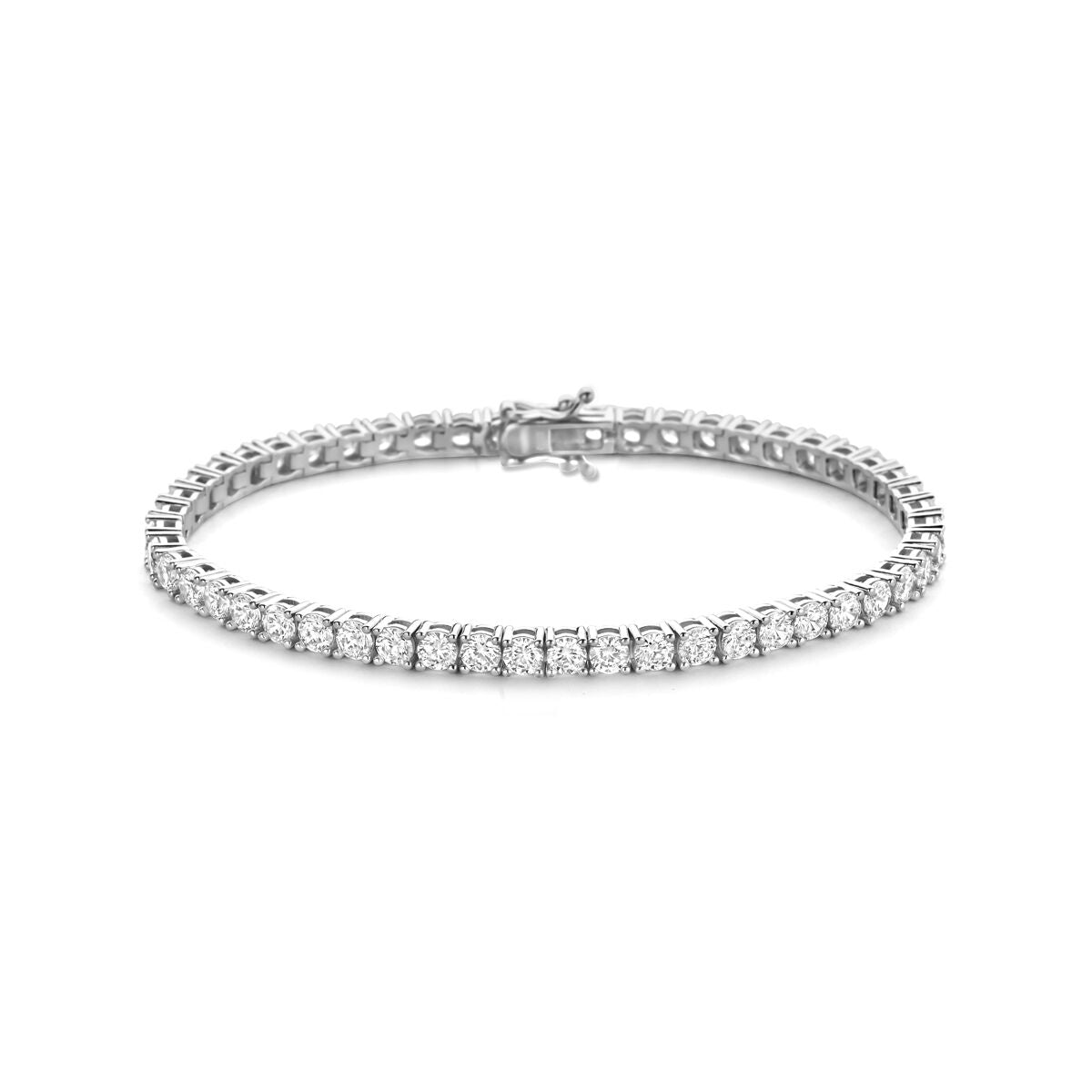 Tennisarmband zirkonia 3,8 mm zilver gerhodineerd