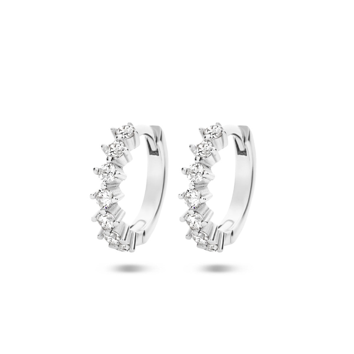 Zilver Gerhodineerd Klaproorringen Zirkonia 1335169 - PansiteNederland.nl