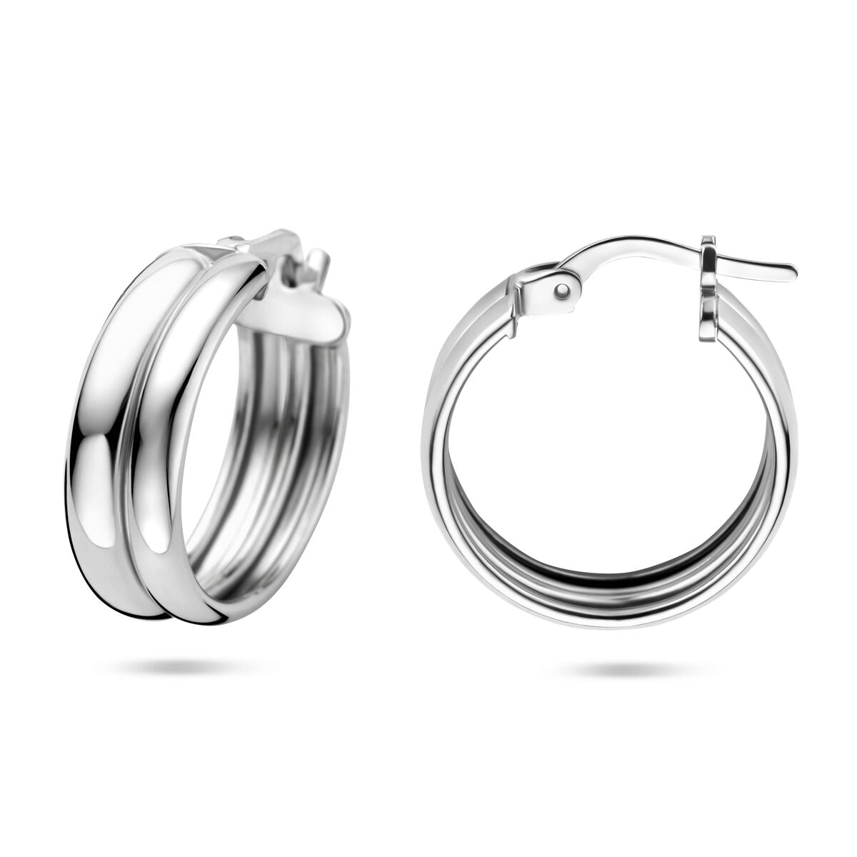 Zilveren gerhodineerde oorringen 18 mm - 1341594 - PansiteNederland.nl