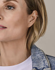 Zilveren gerhodineerde ear cuff zirkonia 14,5 mm - 1341300