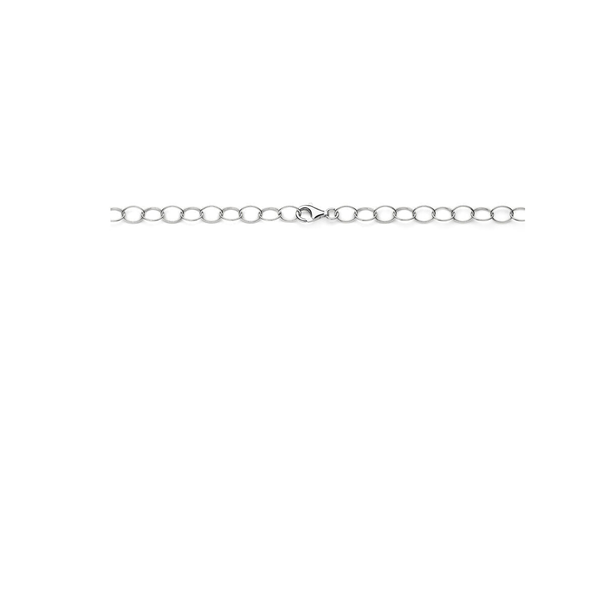 Fantasy Collection Collier 11 mm 45 cm zilver gerhodineerd