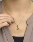 14K geelgoud hanger citrien 4027099 - PansiteNederland.nl