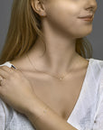 14K Geelgoud Oorknoppen Zirkonia