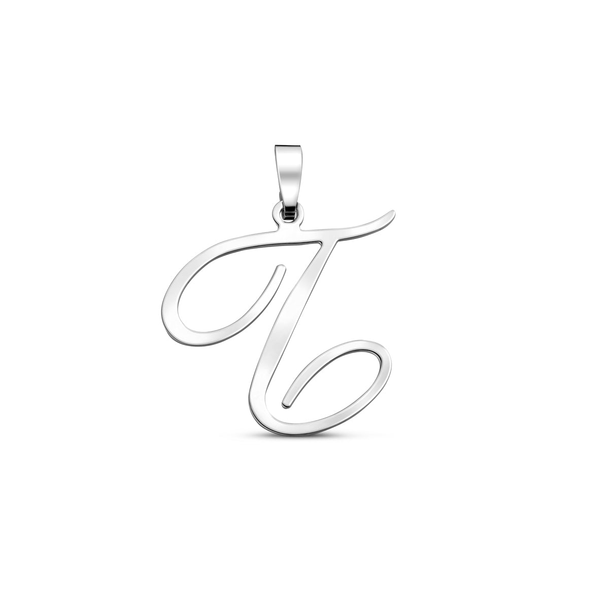 Hanger sierletter T 23 mm zilver #Letter_T