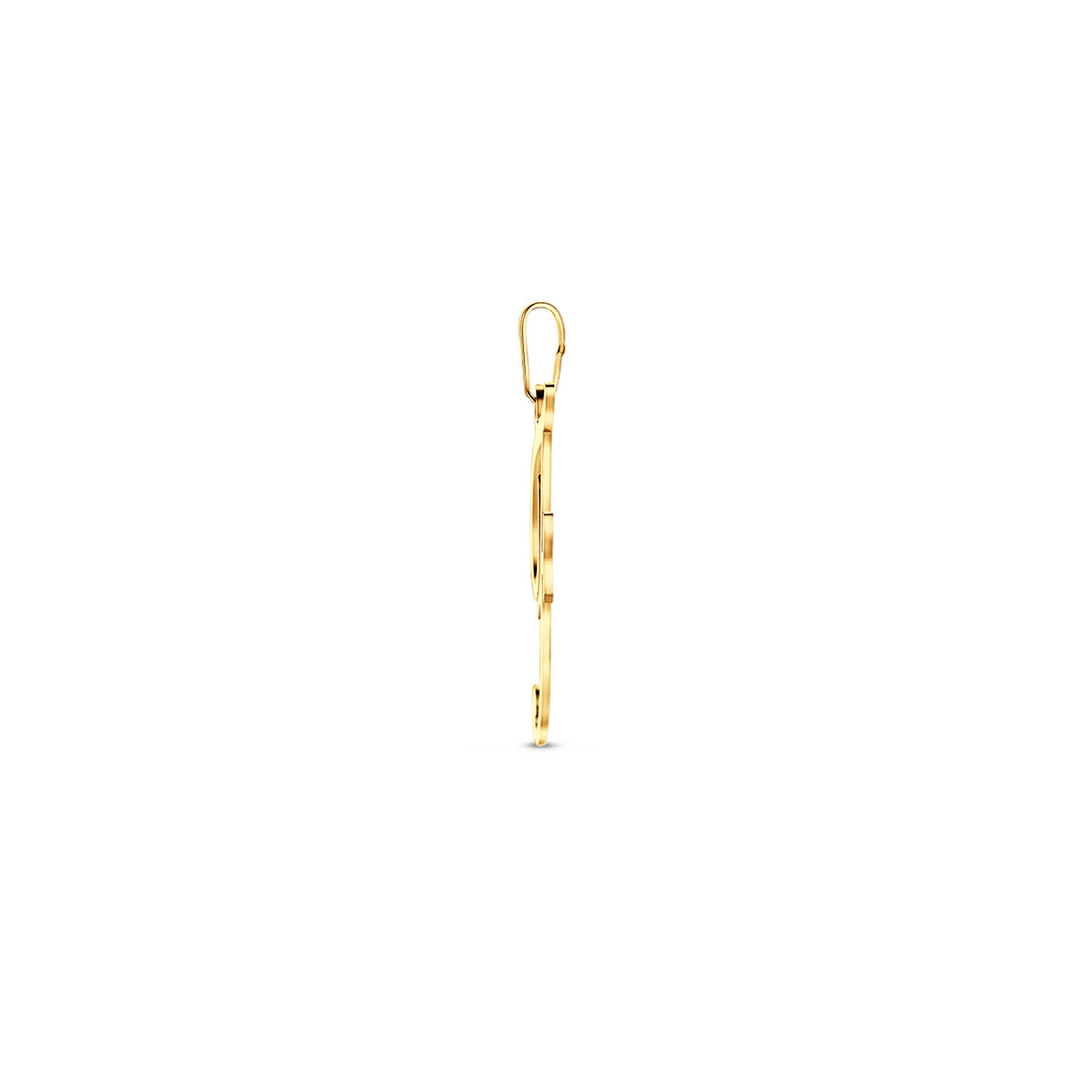 Hanger sierletter F 18,5 mm 14K geelgoud #Letter_F