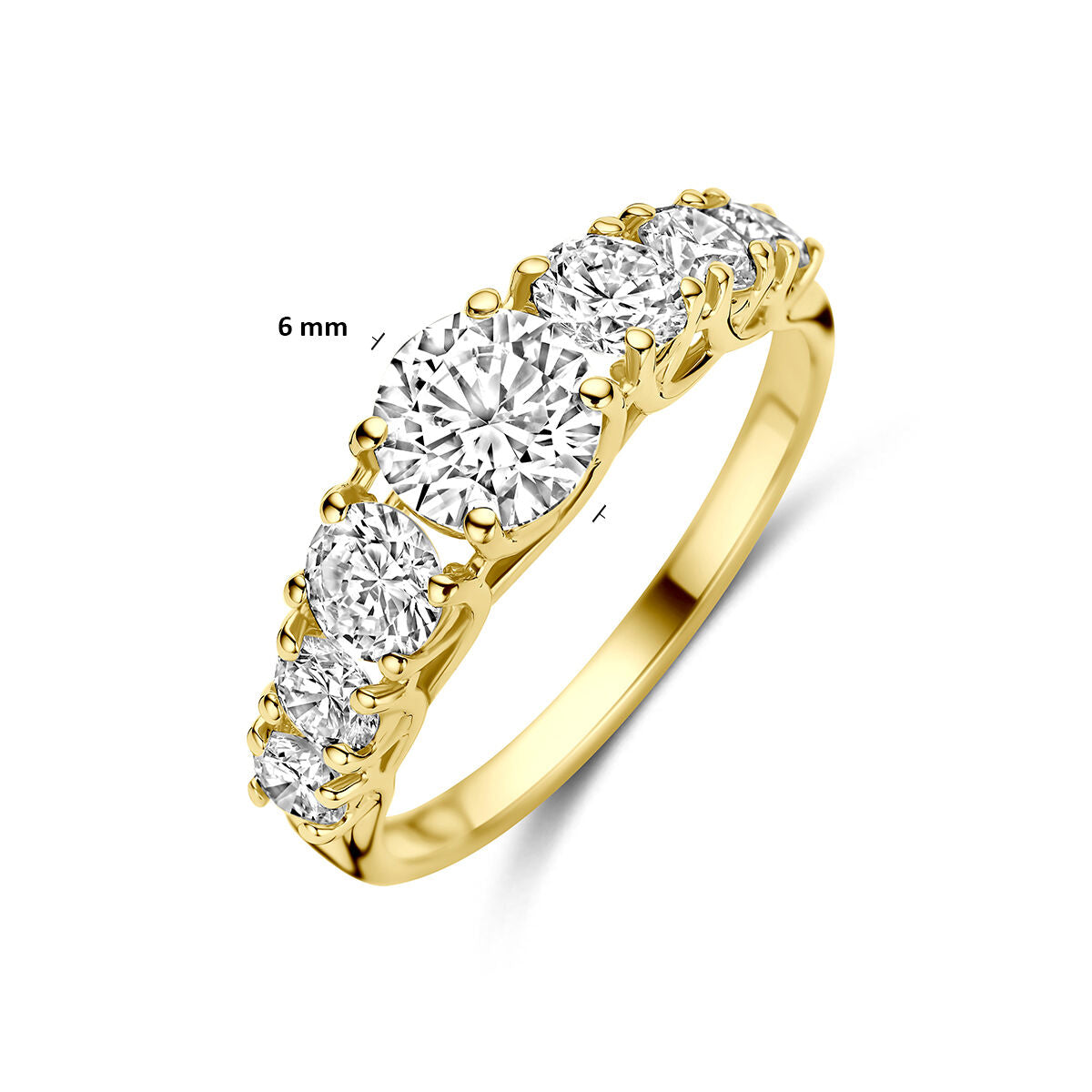 Ring lab grown diamant 1.75ct f vs 14K geelgoud