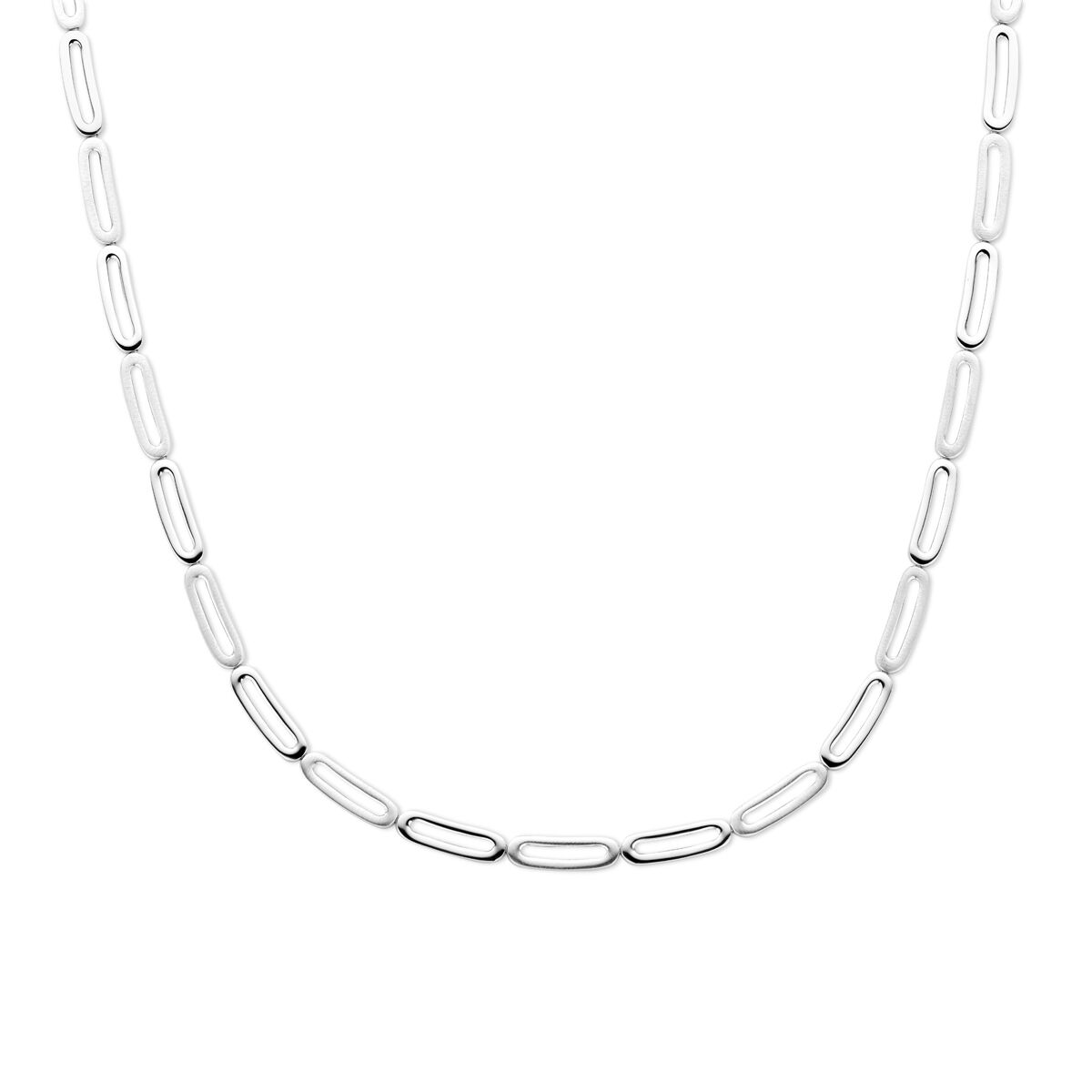 Fantasy Collection Collier poli/mat 5,7 mm 45 cm zilver gerhodineerd