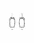 Zilveren gerhodineerde oorknoppen zirkonia 16,5 mm - 1341689