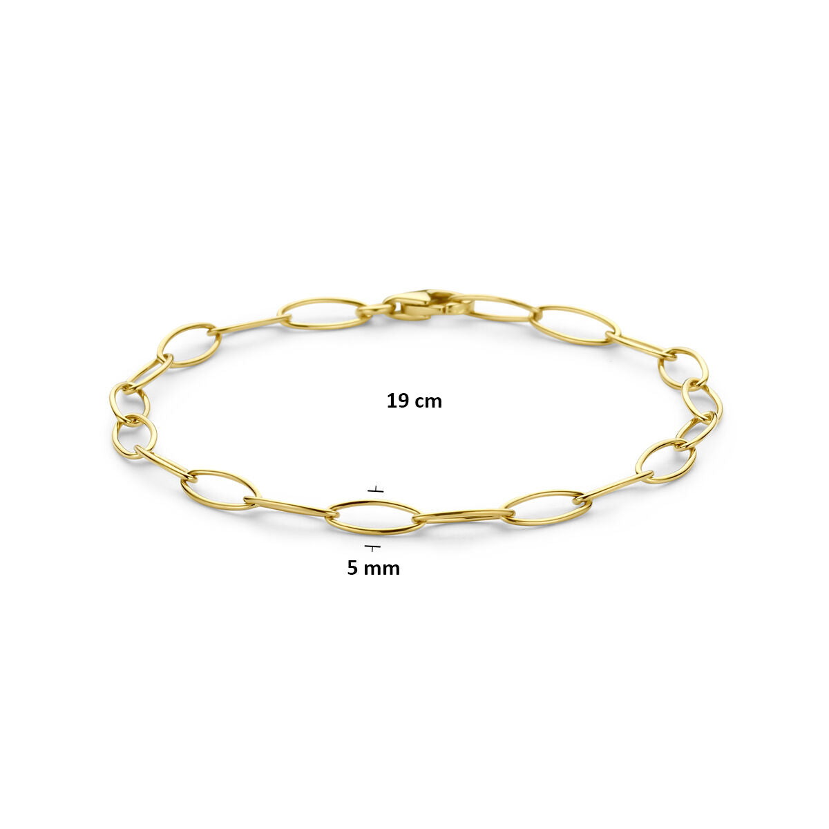 Armband 5 mm 19 cm 14K geelgoud
