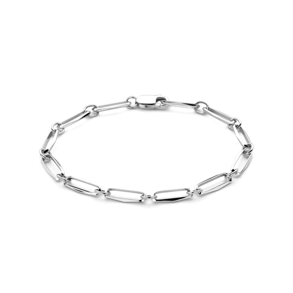 Armband closed forever massief 4,5 mm zilver gerhodineerd