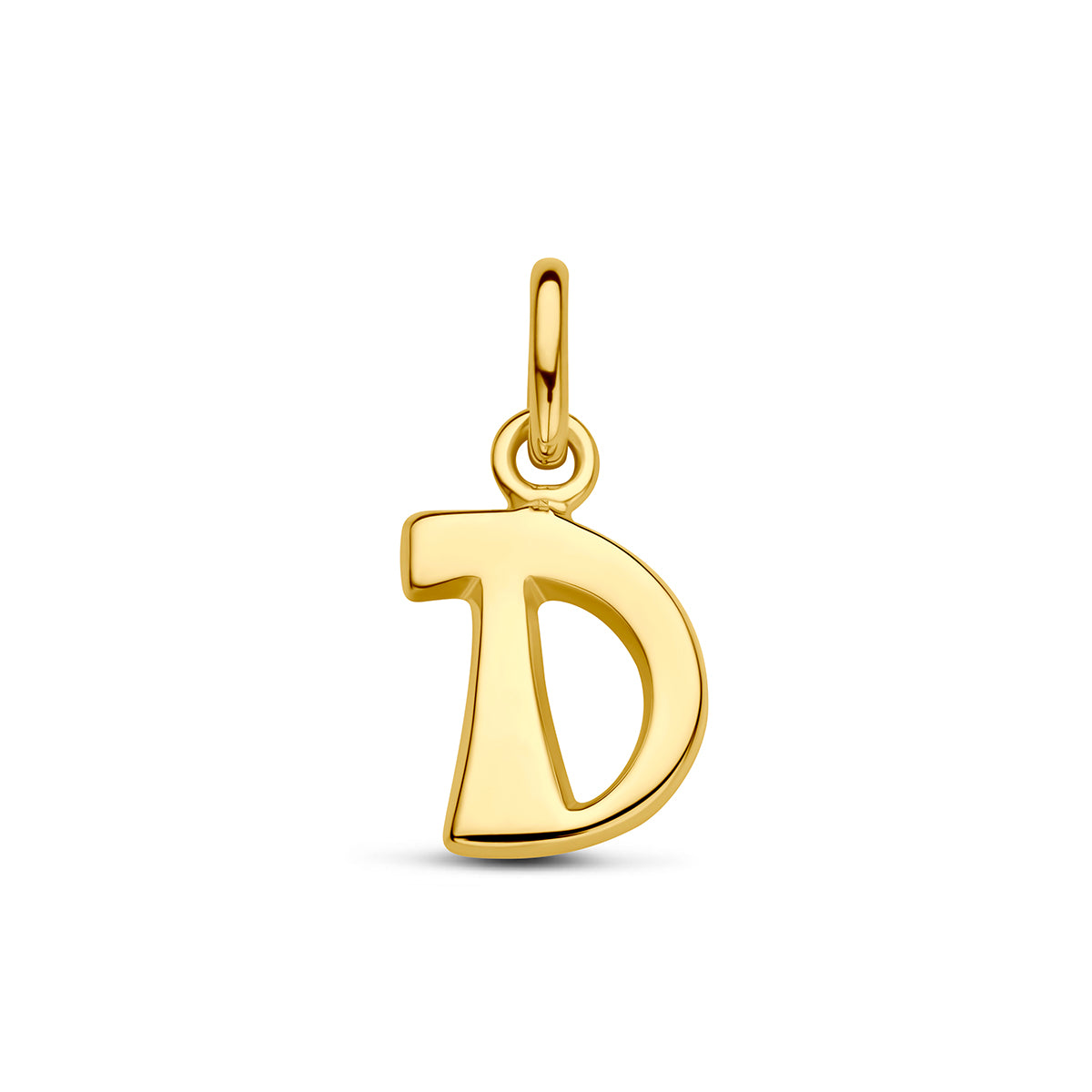 Hanger letter D 12,5 mm 14K geelgoud #Letter_D