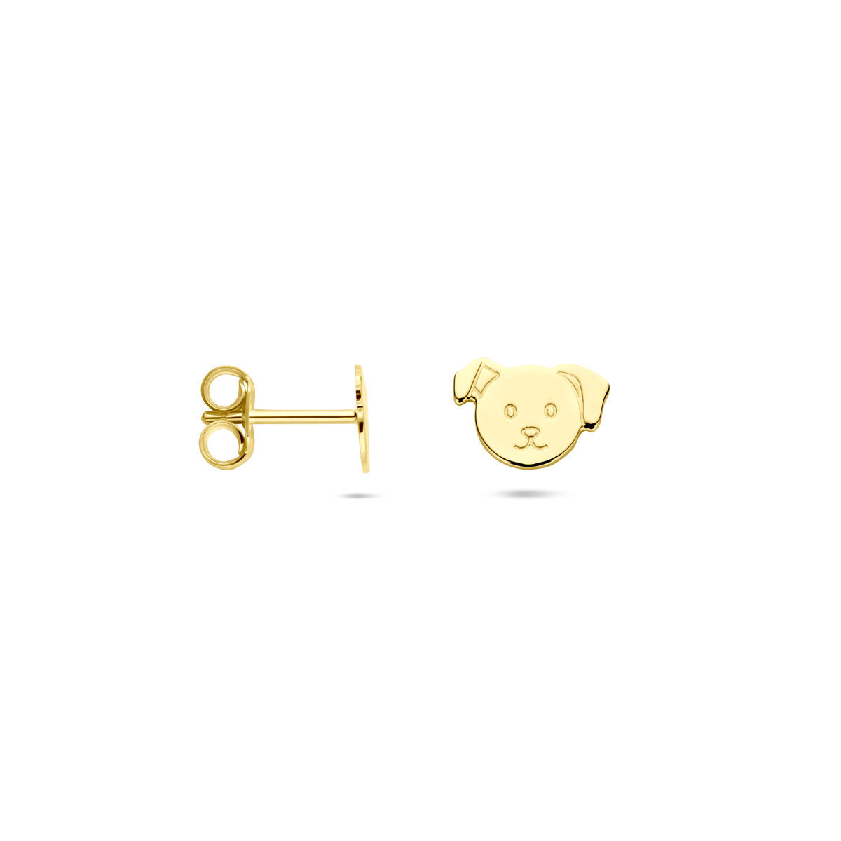 14K geelgouden oorknoppen hond 6 mm - 4034696 - PansiteNederland.nl