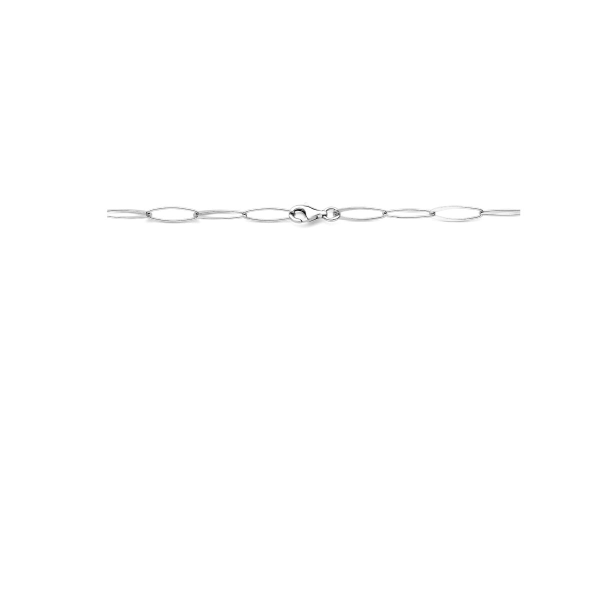 Fantasy Collection Collier anker 6 mm 45 cm zilver gerhodineerd