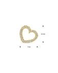 14K geelgouden hanger hartje diamant 0.05ct h si 6,5 mm - 4033299 - PansiteNederland.nl