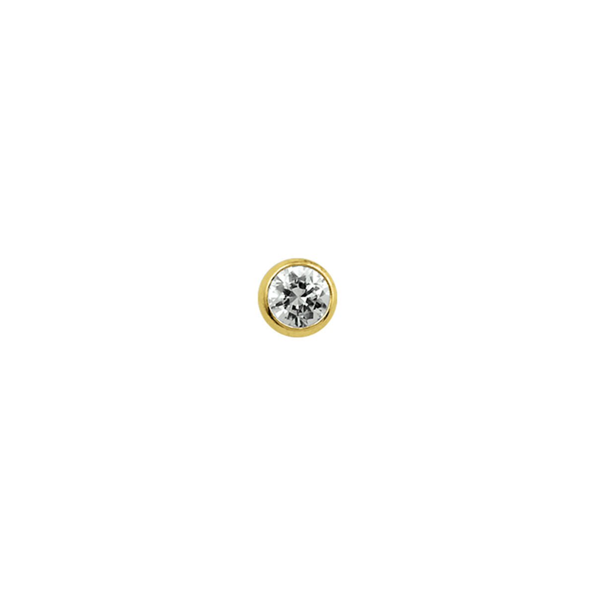 Fantasy Collection 14K Geelgouden Piercing met Zirkonia 4015804