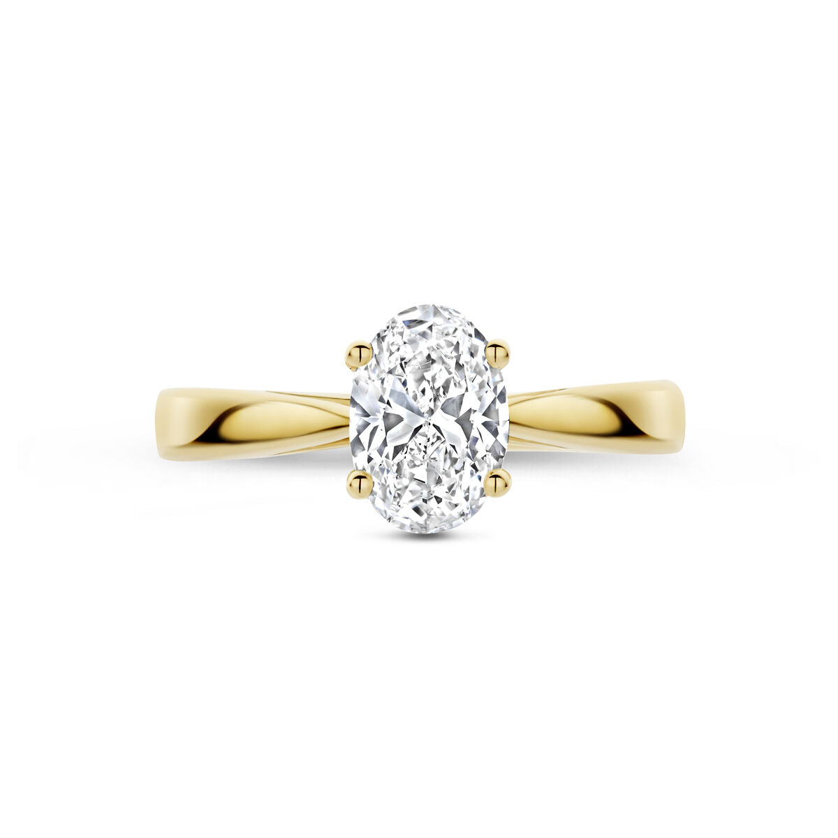 Fantasy Collection Ring lab grown diamant 1.00ct h si 14K geelgoud