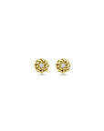 14K geelgouden oorknoppen zirkonia 5 mm - 4034647