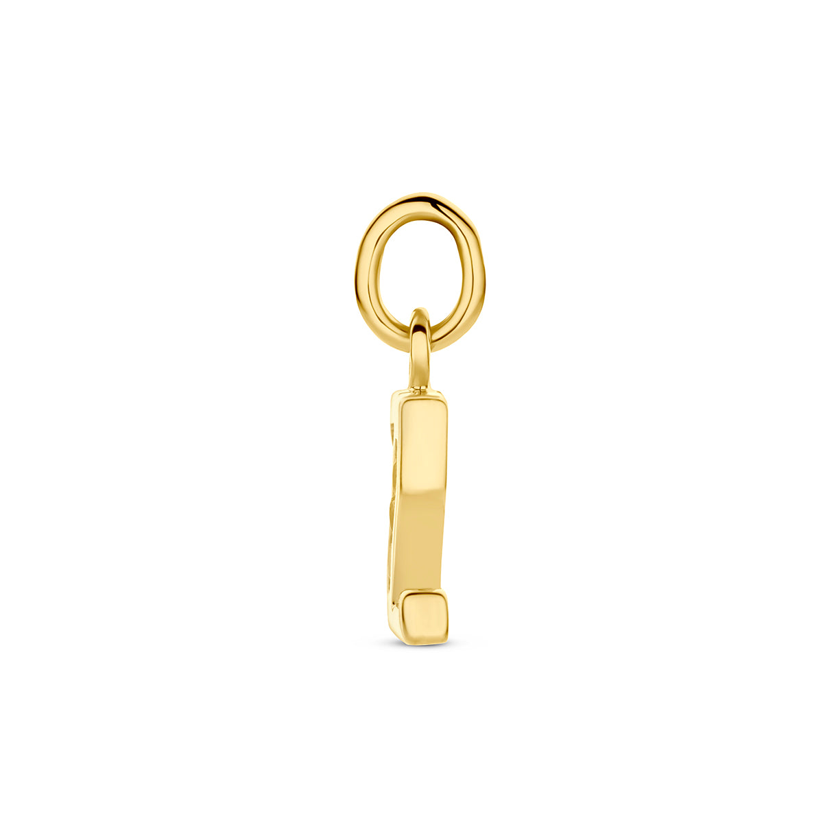 Hanger letter Z zirkonia 10 mm 14K geelgoud #Letter_Z