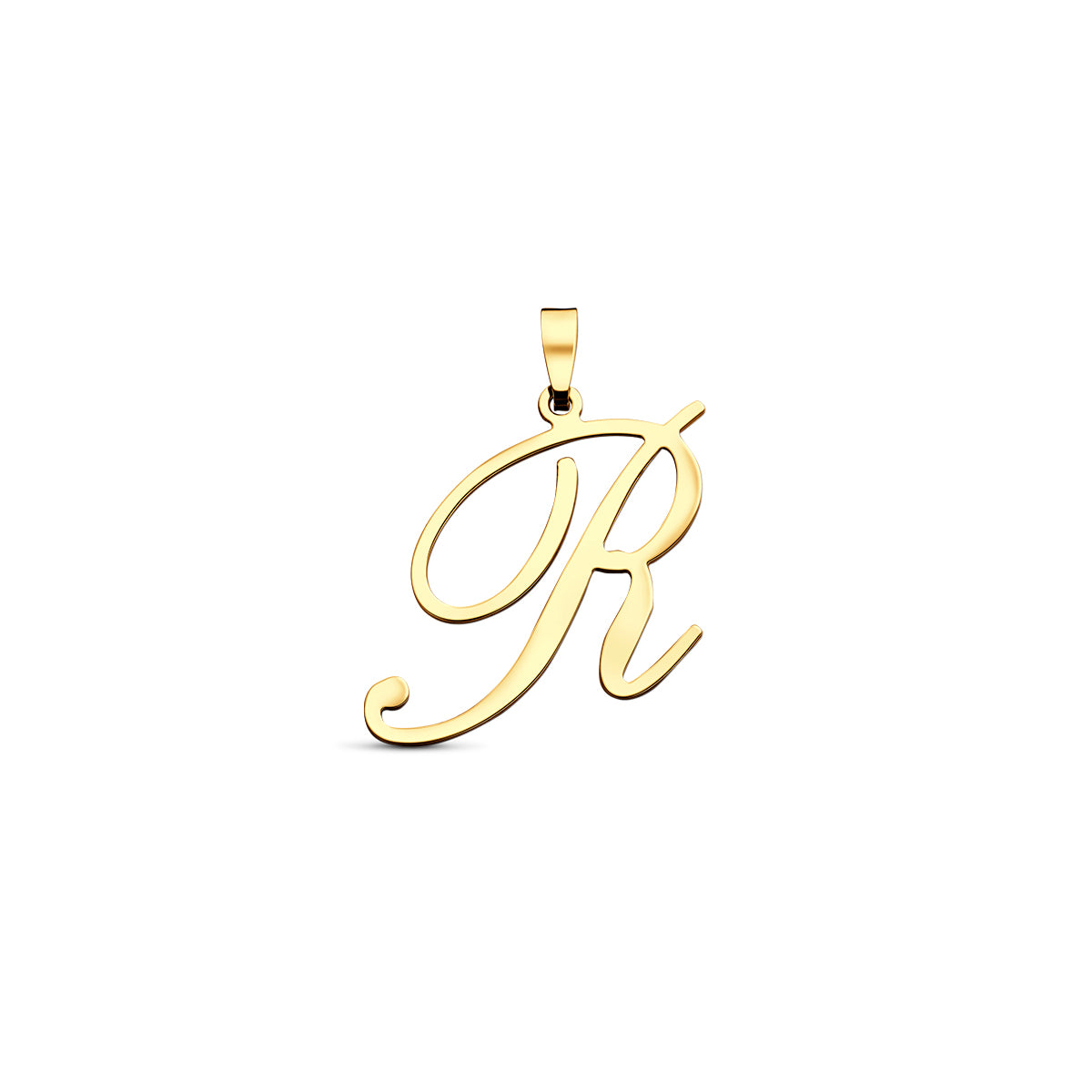 Hanger sierletter R 20,5 mm 14K geelgoud #Letter_R