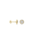 9K Geelgouden 9k oorknoppen zirkonia 7 mm - 8000266