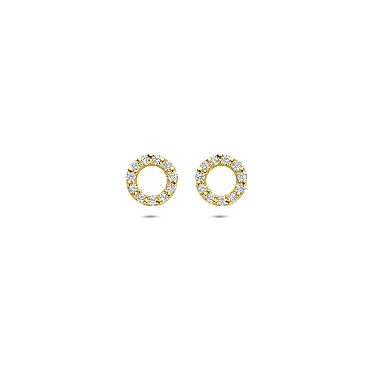9K Geelgouden 9k oorknoppen zirkonia 6,5 mm - 8000269