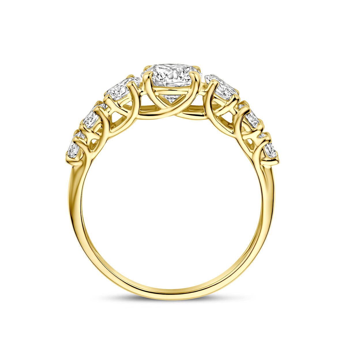Ring lab grown diamant 1.75ct f vs 14K geelgoud