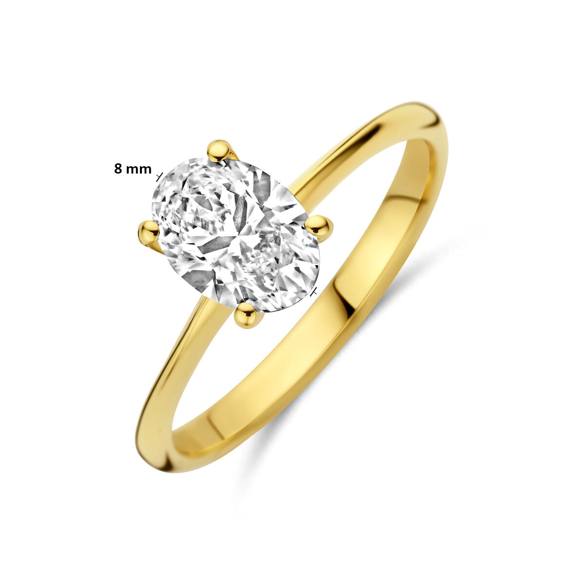 Fantasy Collection Ring lab grown diamant 1.00ct f vs 14K geelgoud
