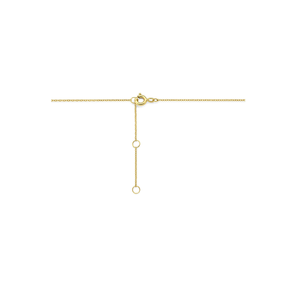 9k collier zirkonia 40 - 42 - 44 cm 9K geel