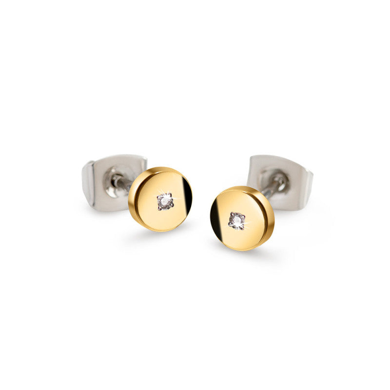 Boccia Titanium Diamant Oorknoppen 05064-04 Goudkleurig 5 mm